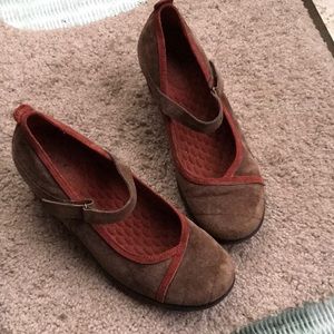 Clark's Privo Mary Jane Flats Brown taupe Suede 8